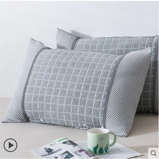 Taie d'oreiller 50x70 coton gris