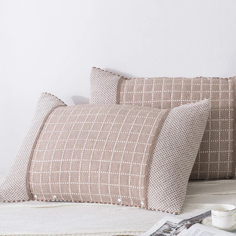 Taie d'oreiller 50x70 coton marron