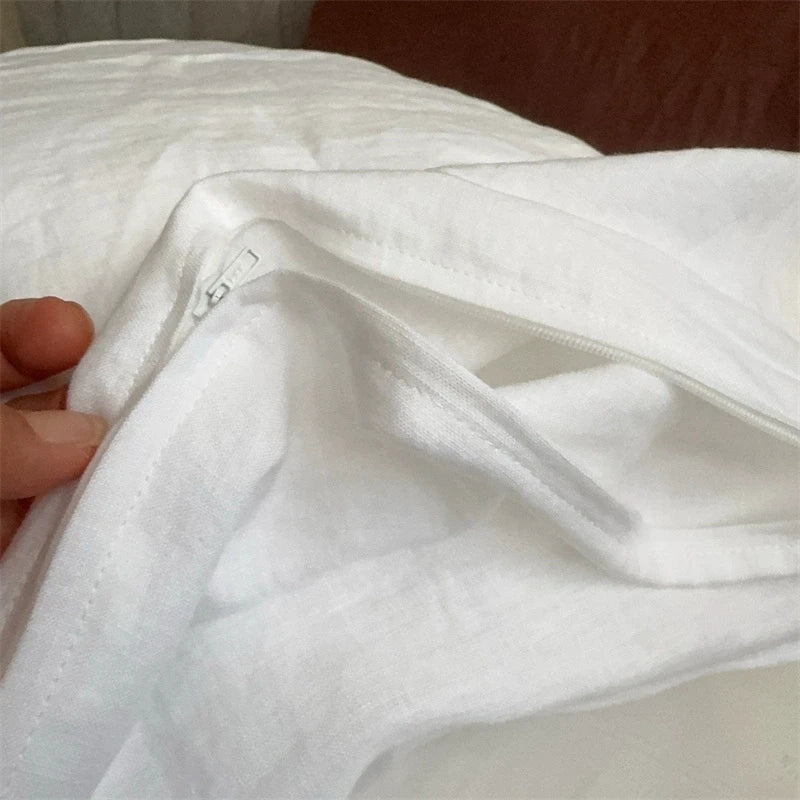 Taie d'oreiller 60x60 lin blanc