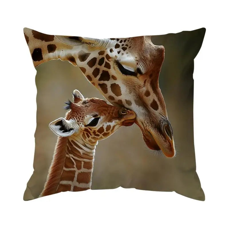 Taie d'oreiller animaux girafes