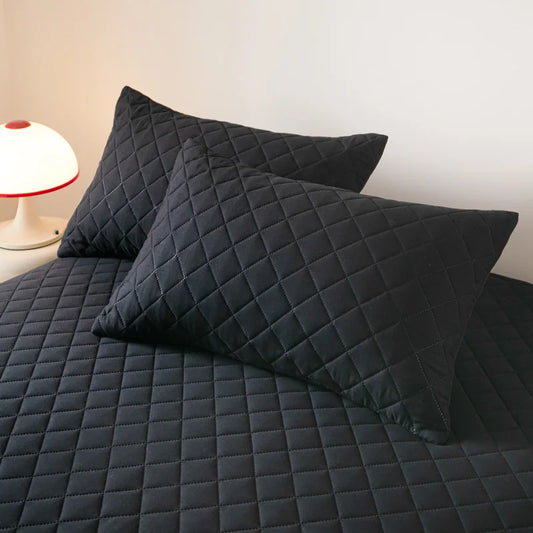 Taie d'oreiller anti acariens noir