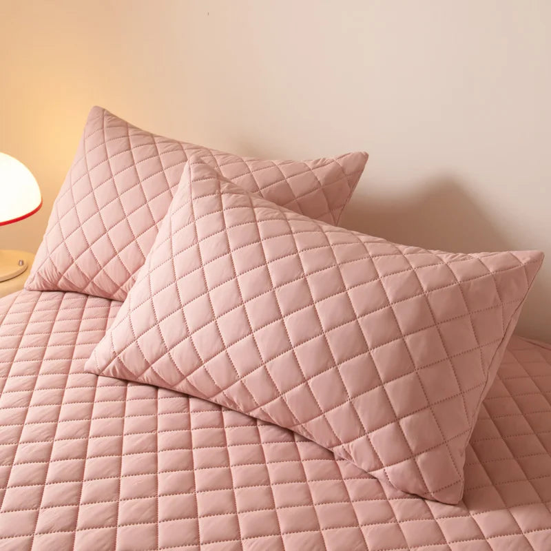 Taie d'oreiller anti acariens rose