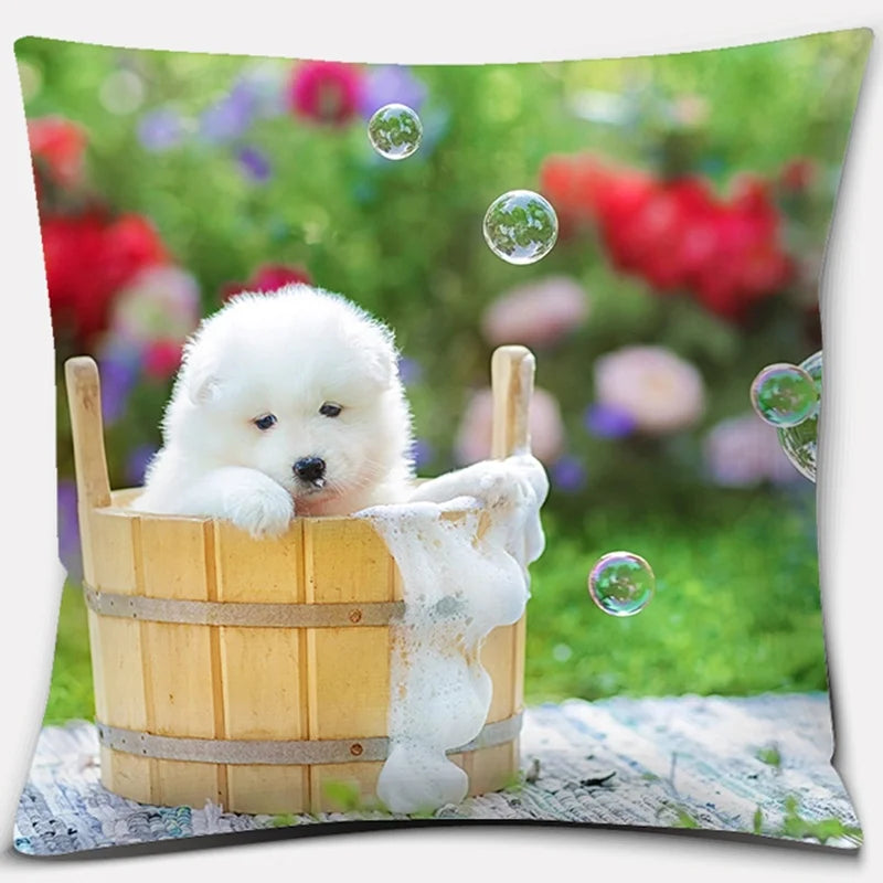 Taie d'oreiller avec chiens