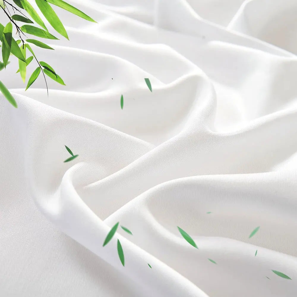 Taie d'oreiller bambou blanc