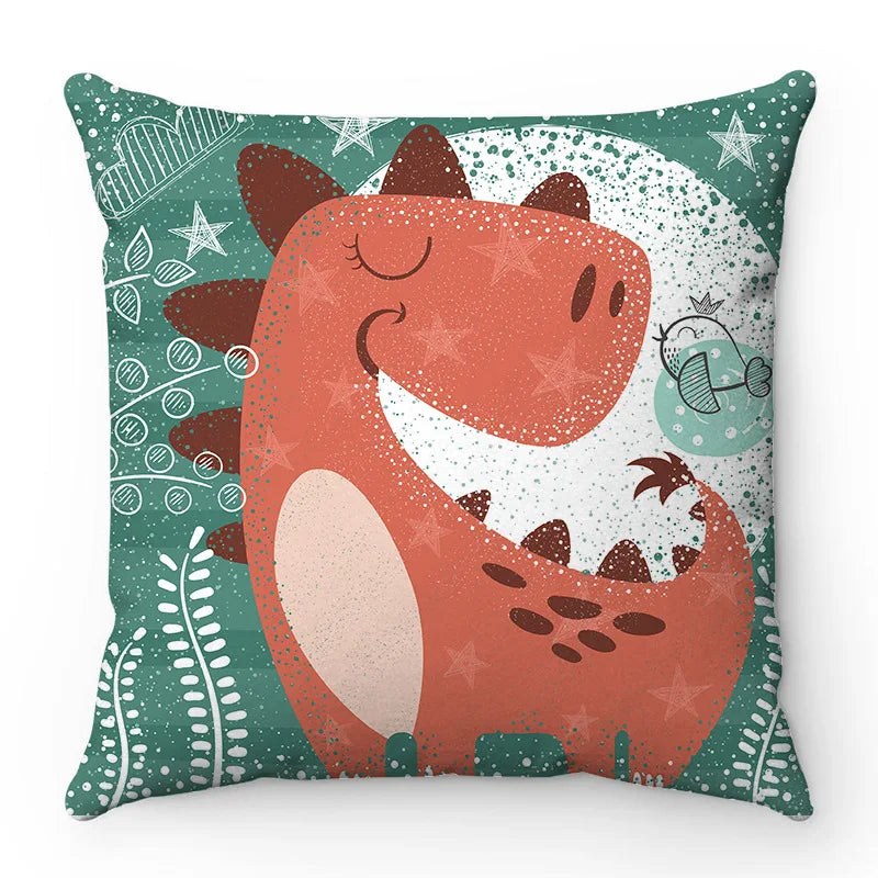 Taie d'oreiller dinosaure