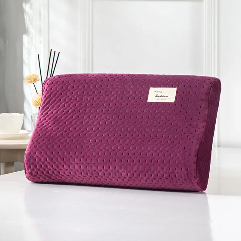 Taie d'oreiller ergonomique mauve