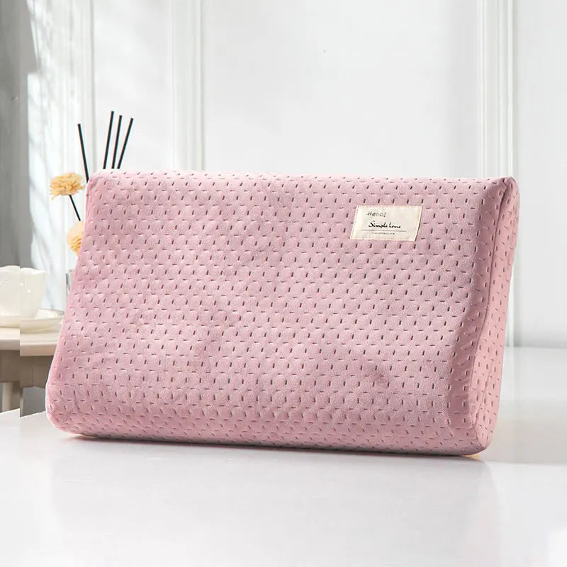 Taie d'oreiller ergonomique rose