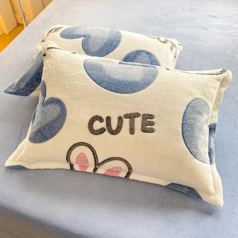 Taie d’oreiller en flanelle cute