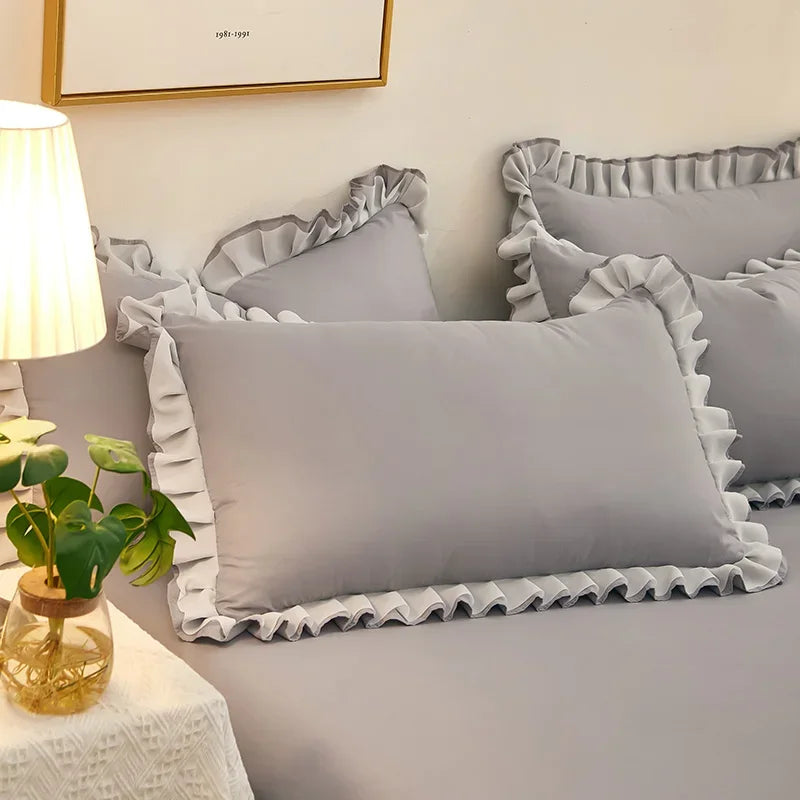 Taie d'oreiller gris