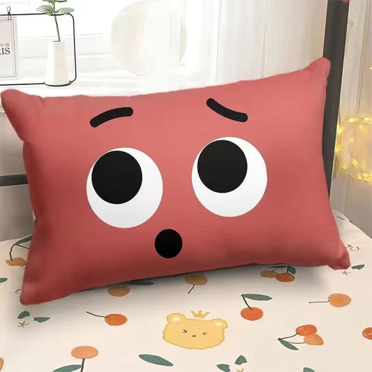 Taie d'oreiller humour étonné rose