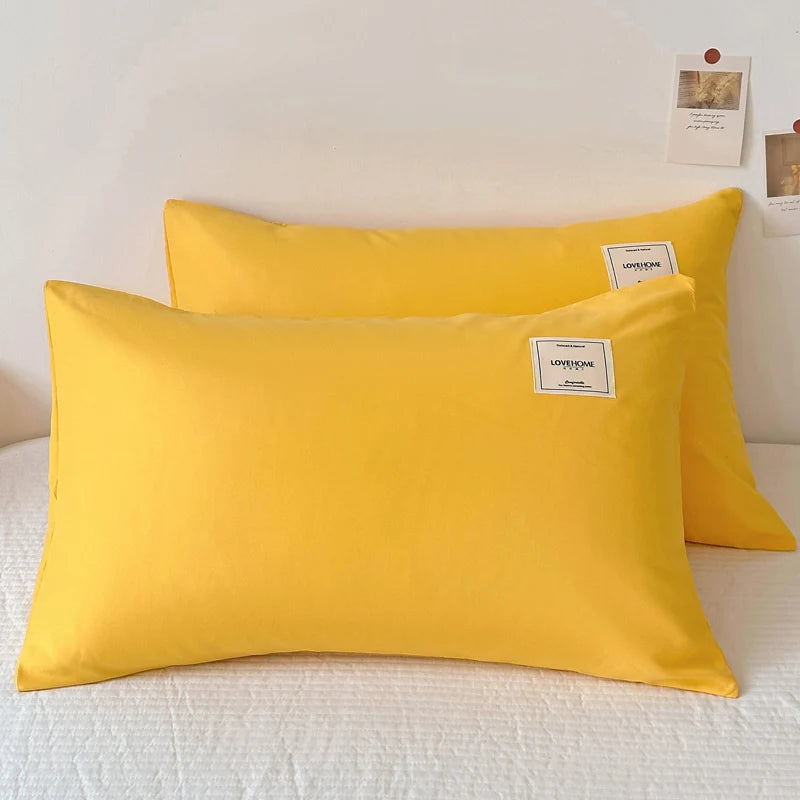 Taie d'oreiller jaune