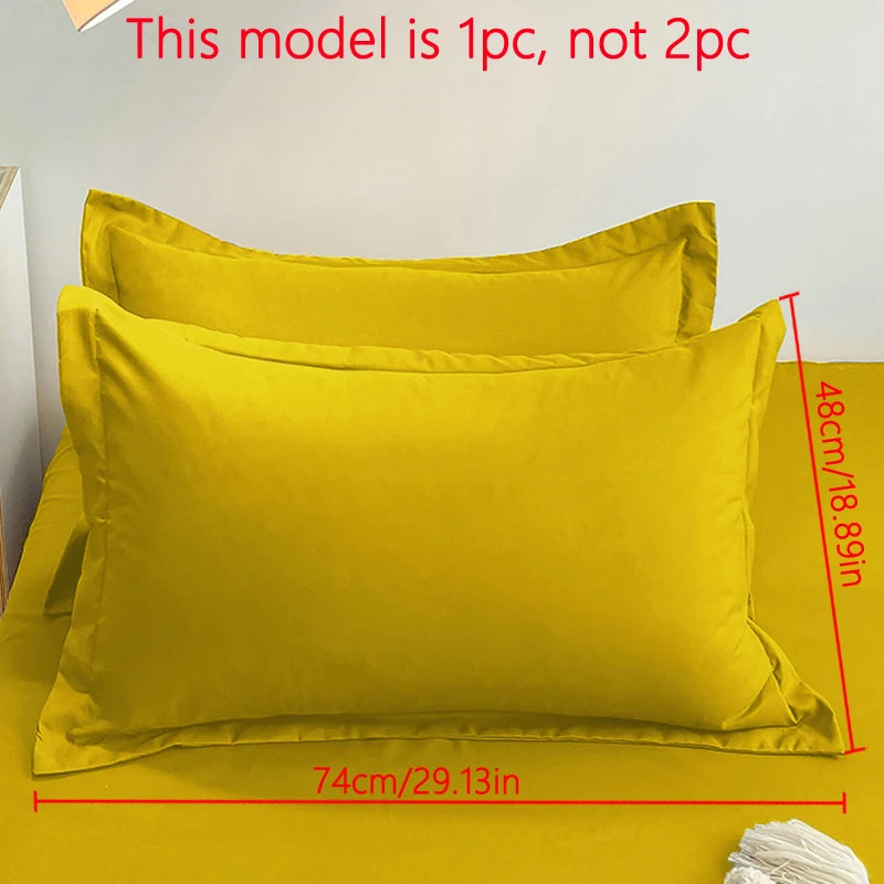 Taie d'oreiller jaune