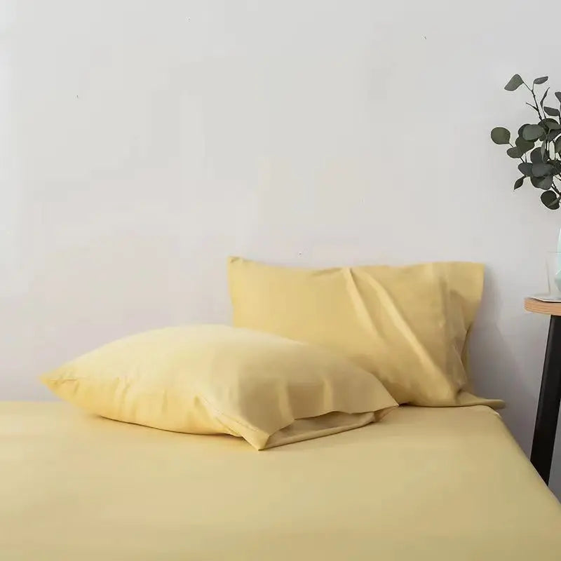 Taie d'oreiller jaune