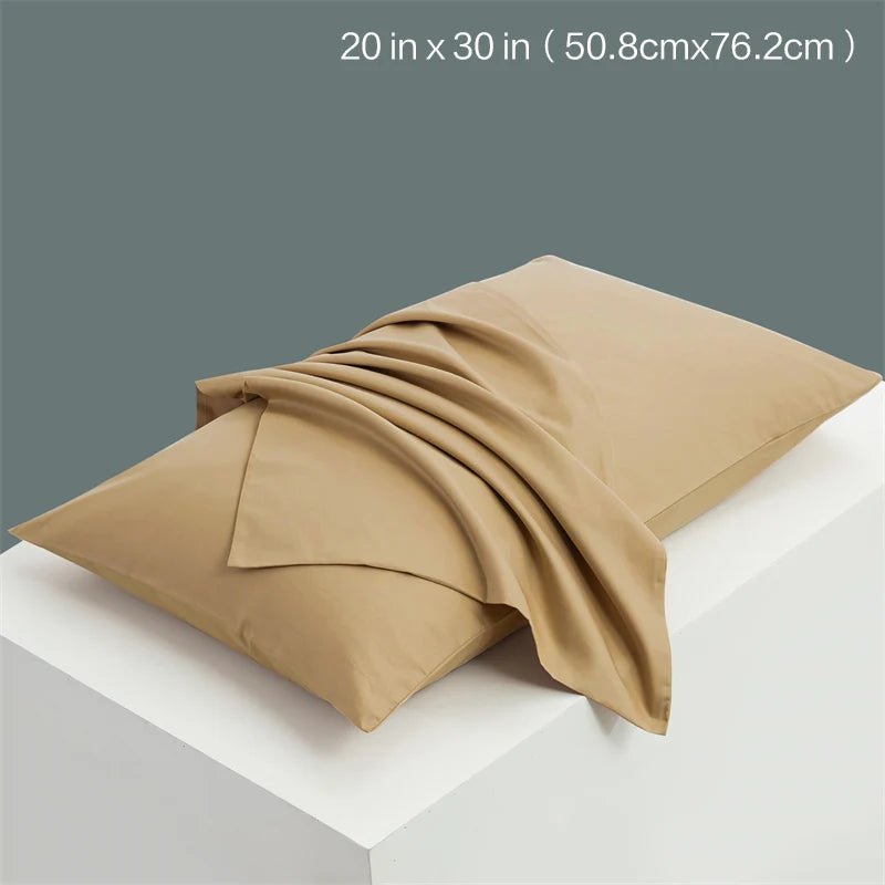 Taie d'oreiller marron chocolat