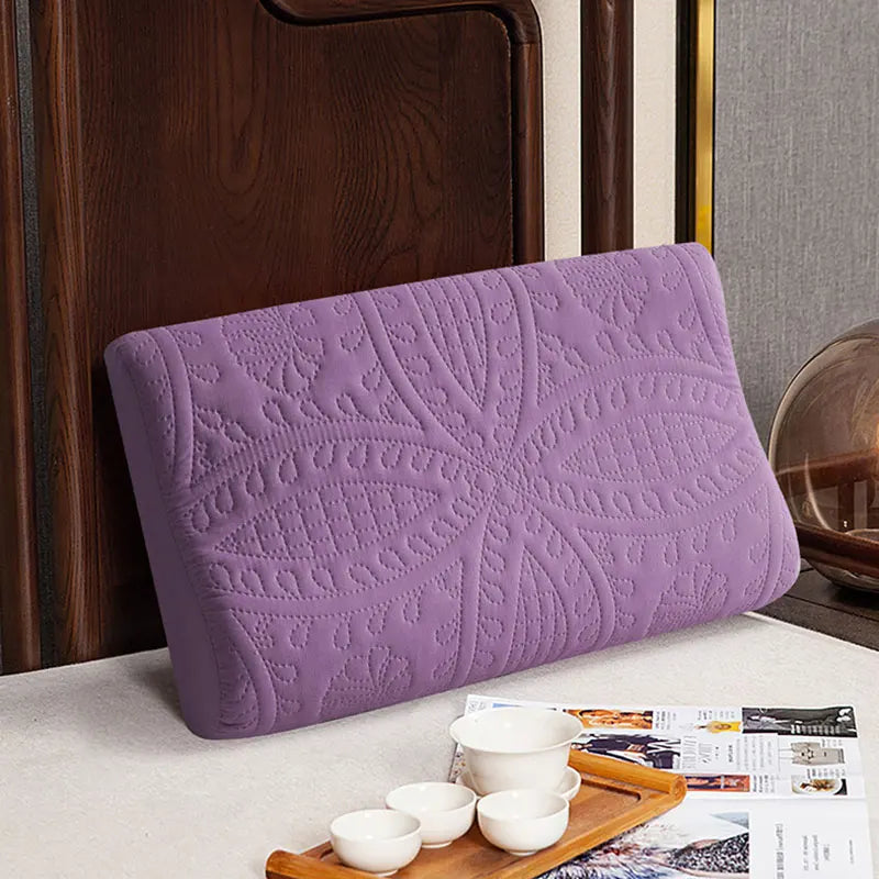 Taie d'oreiller mémoire de forme 40x60 mauve