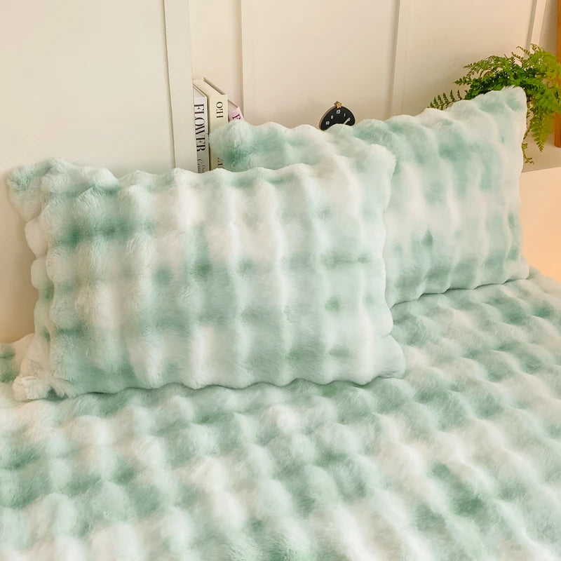 Taie d'oreiller molleton vert