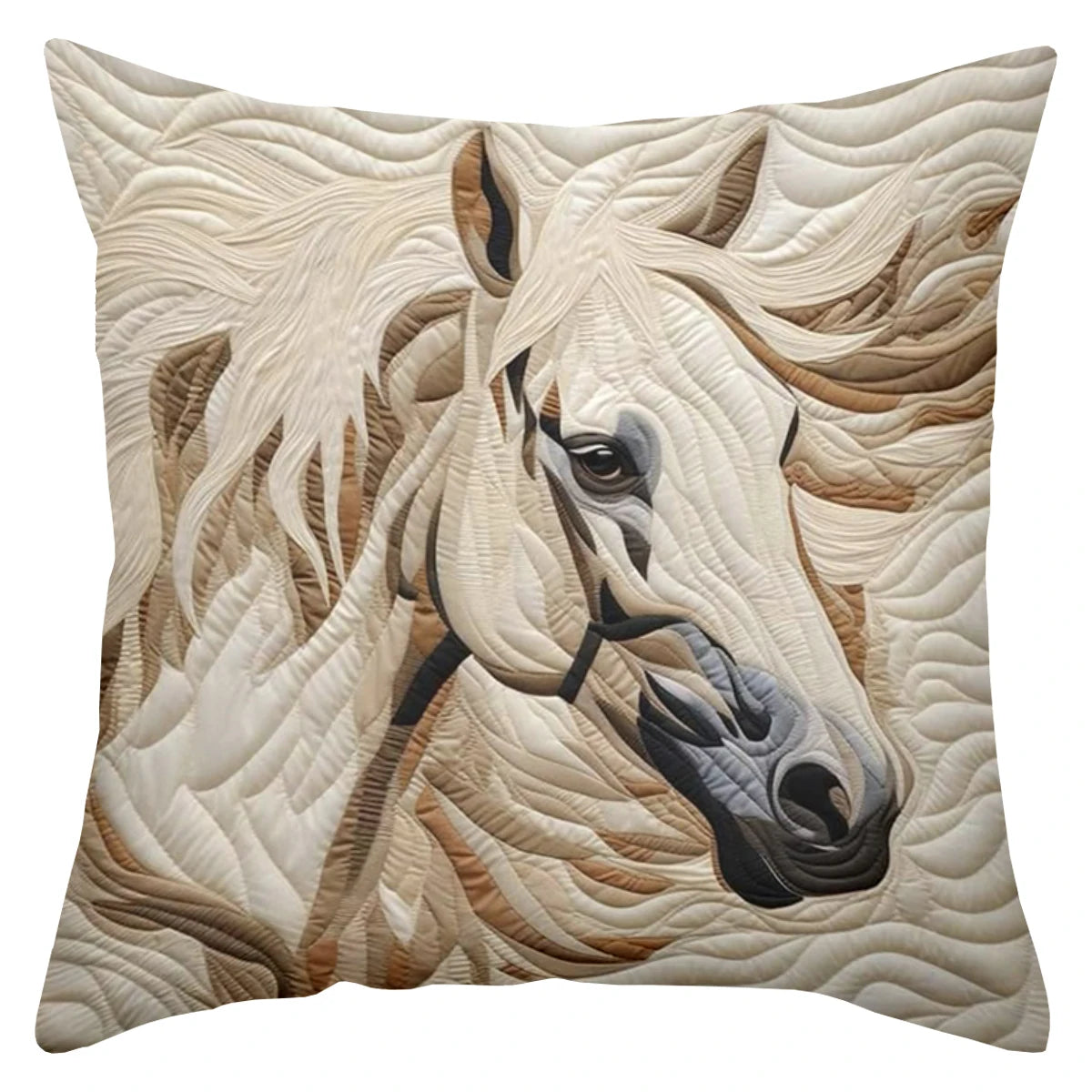 taie d'oreiller motif cheval