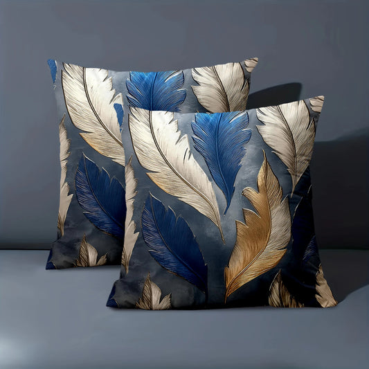 Taie d'oreiller motif plume