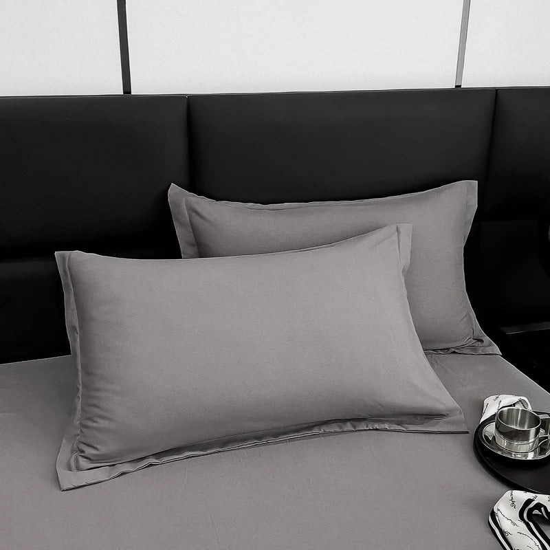 Taie d'oreiller rectangulaire gris