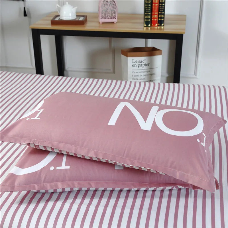 Taie d'oreiller rectangulaire rose