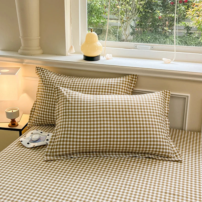 Taie d'oreiller rétro marron