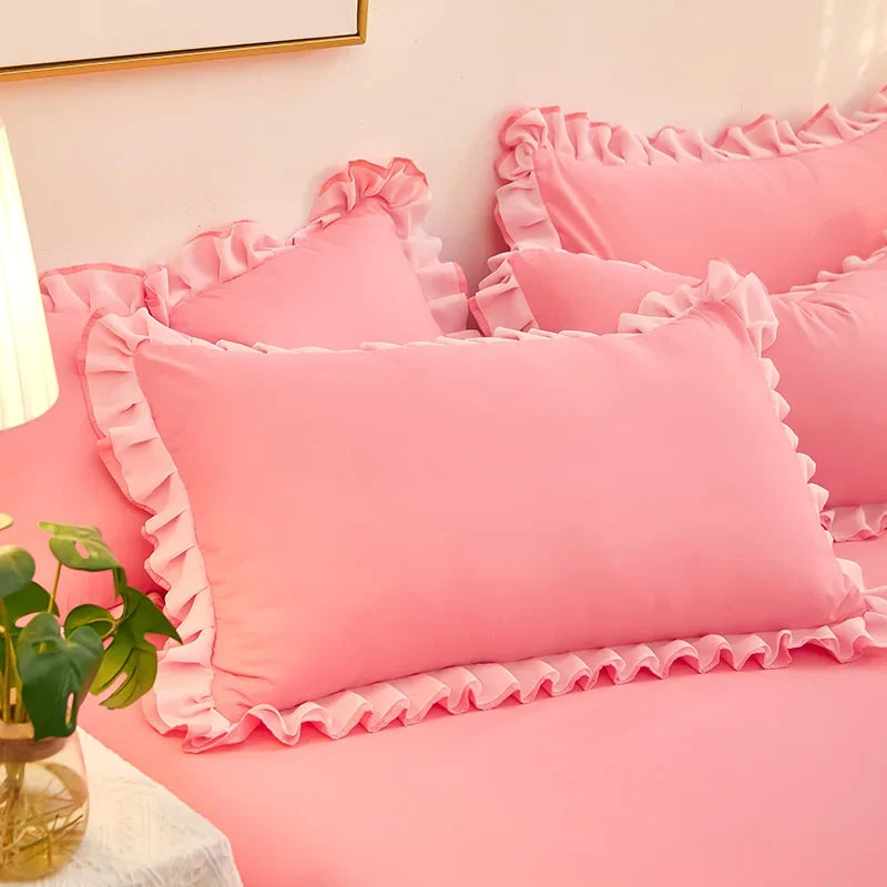 Taie d'oreiller rose