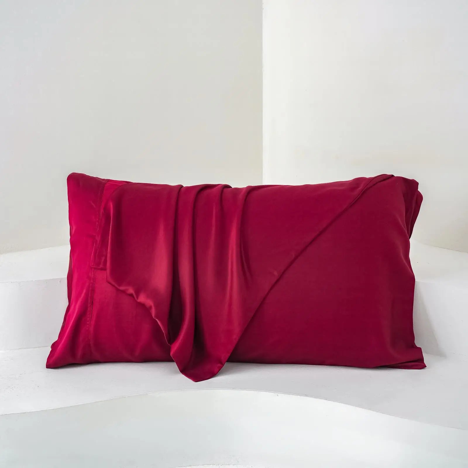 Taie d'oreiller rouge