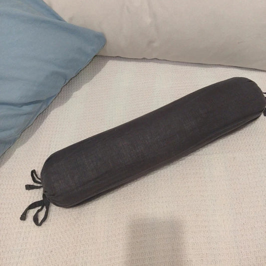 Taie d'oreiller traversin gris