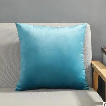 Taie d'oreiller velours bleu