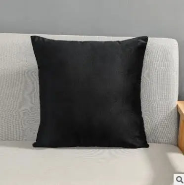 Taie d'oreiller velours noir