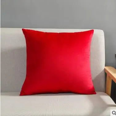 Taie d'oreiller velours rouge