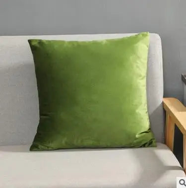 Taie d'oreiller velours vert