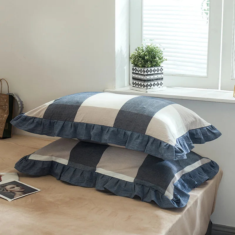 Taie d'oreiller avec volants