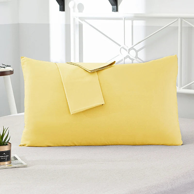 taie d'oreiller jaune